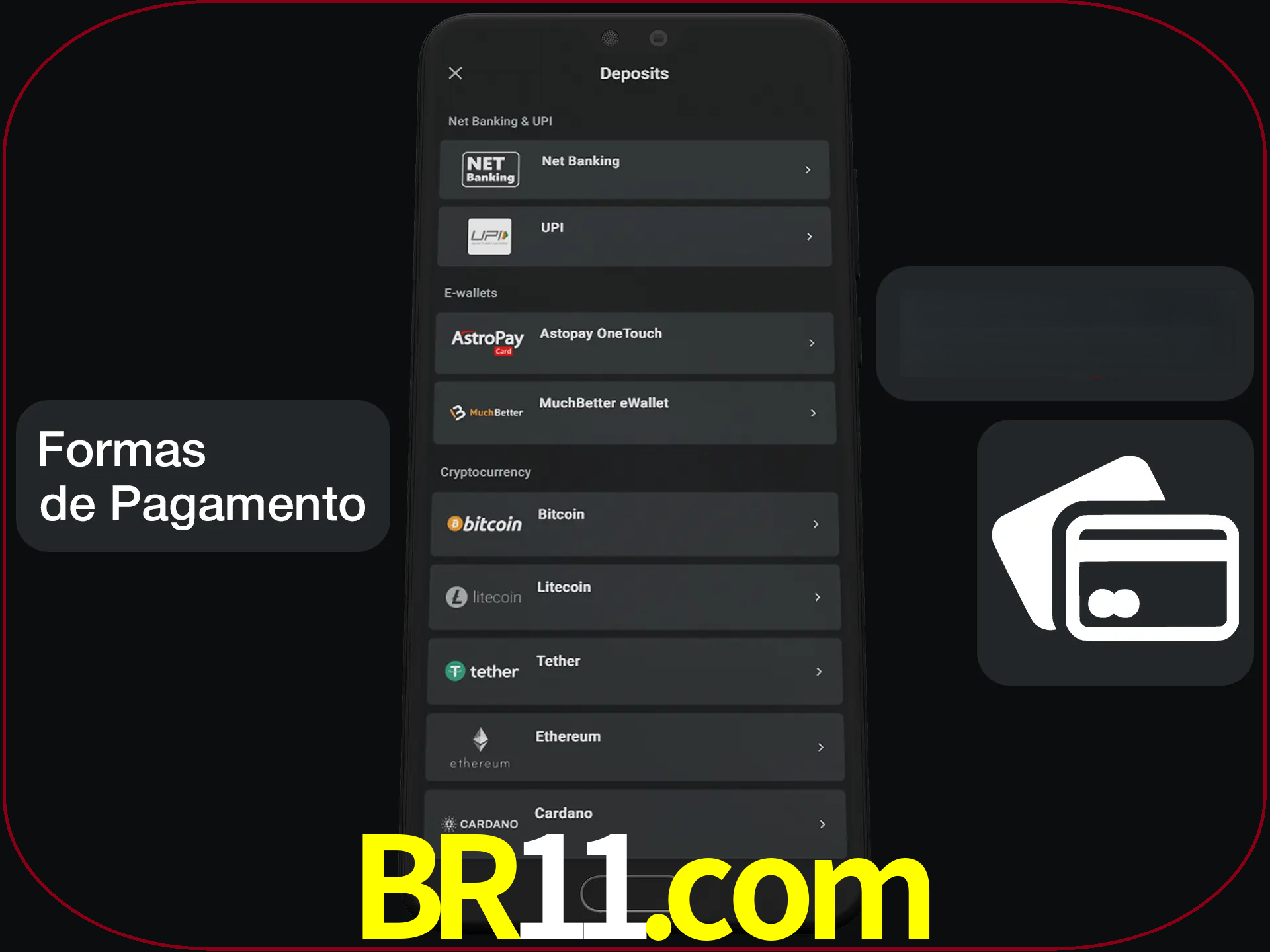 Escolha a forma de pagamento de sua preferência.
