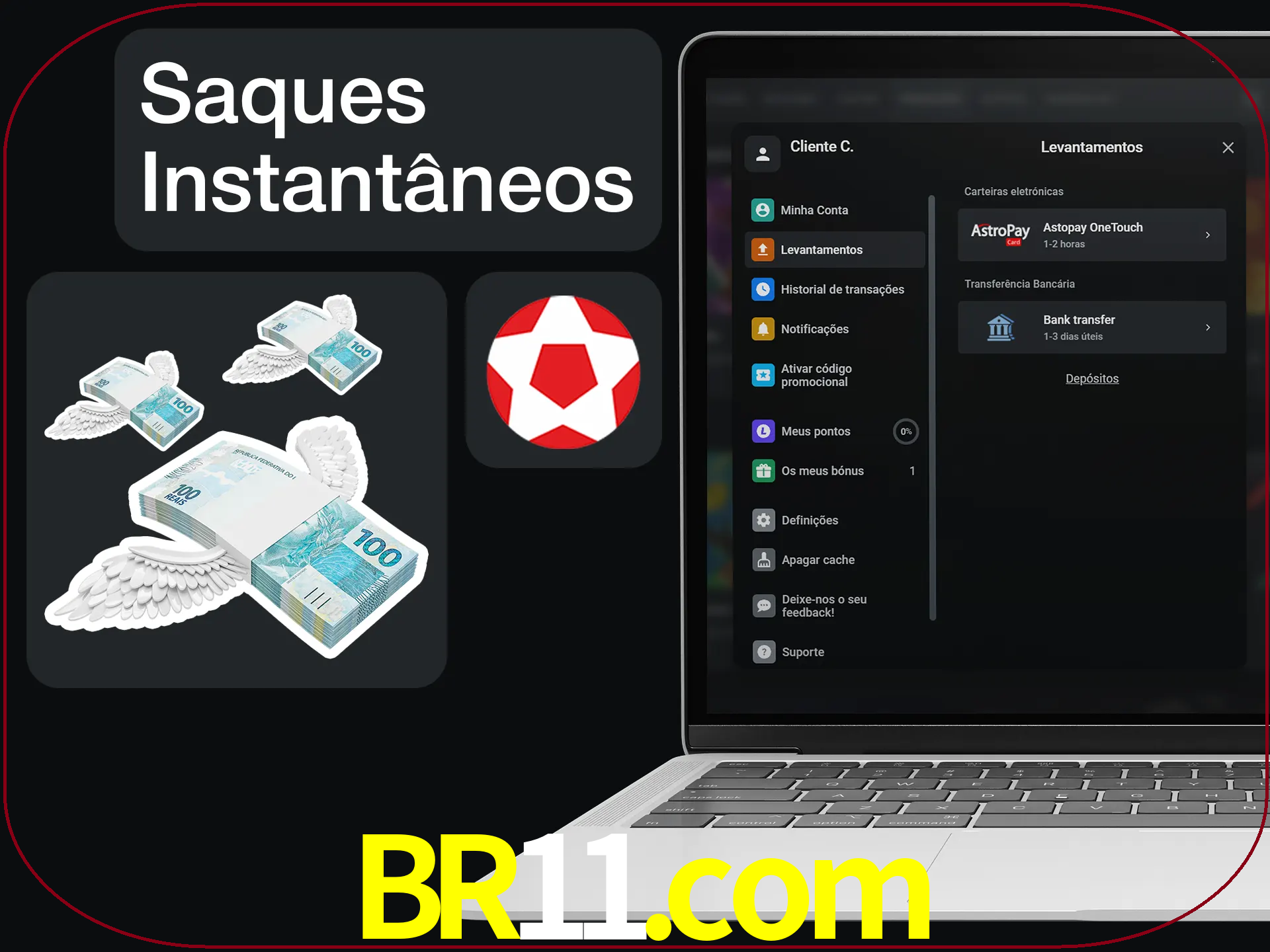 Retirar dinheiro sem nenhum problema.