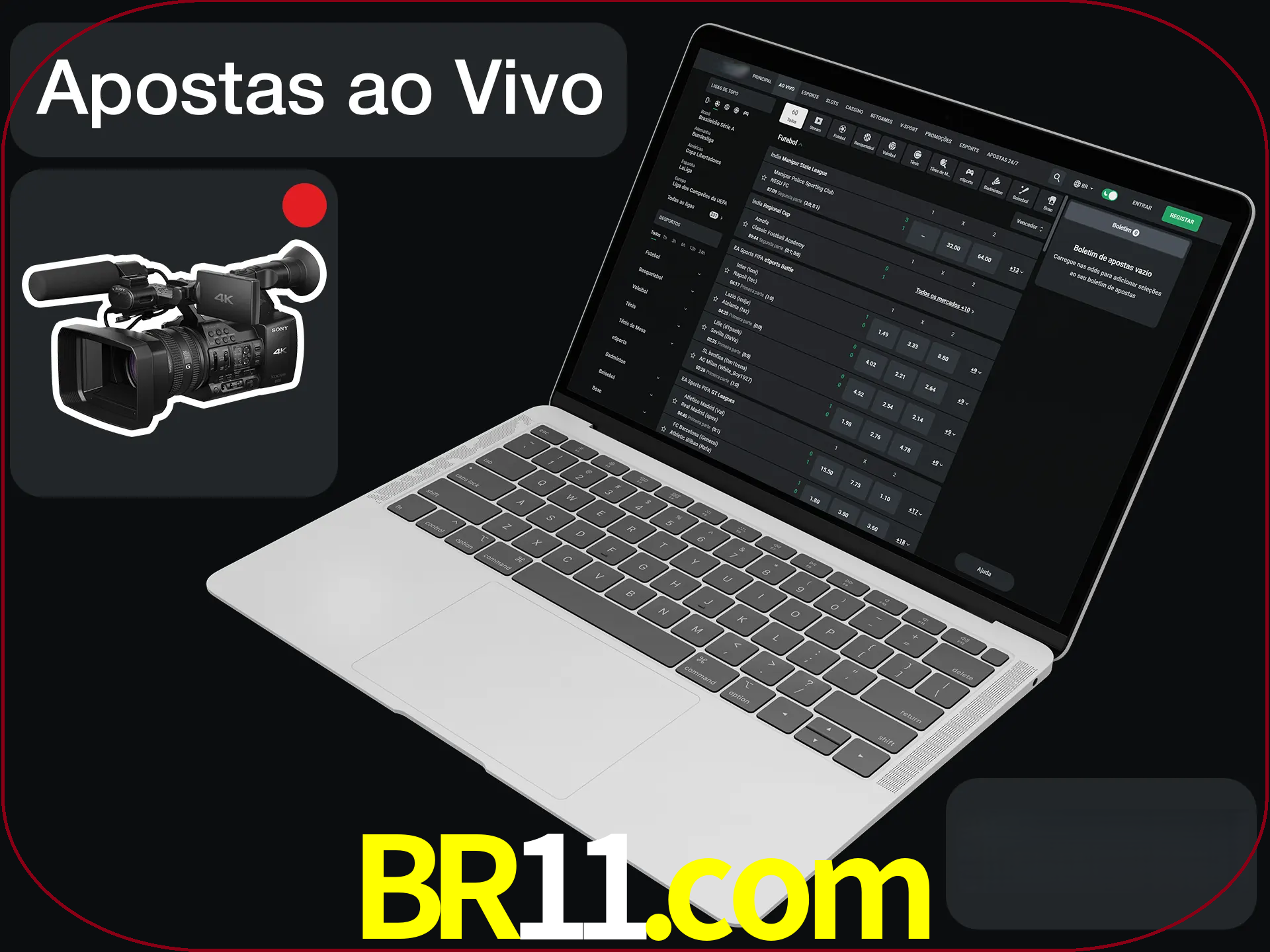 Aposte em formato ao vivo em nosso site.